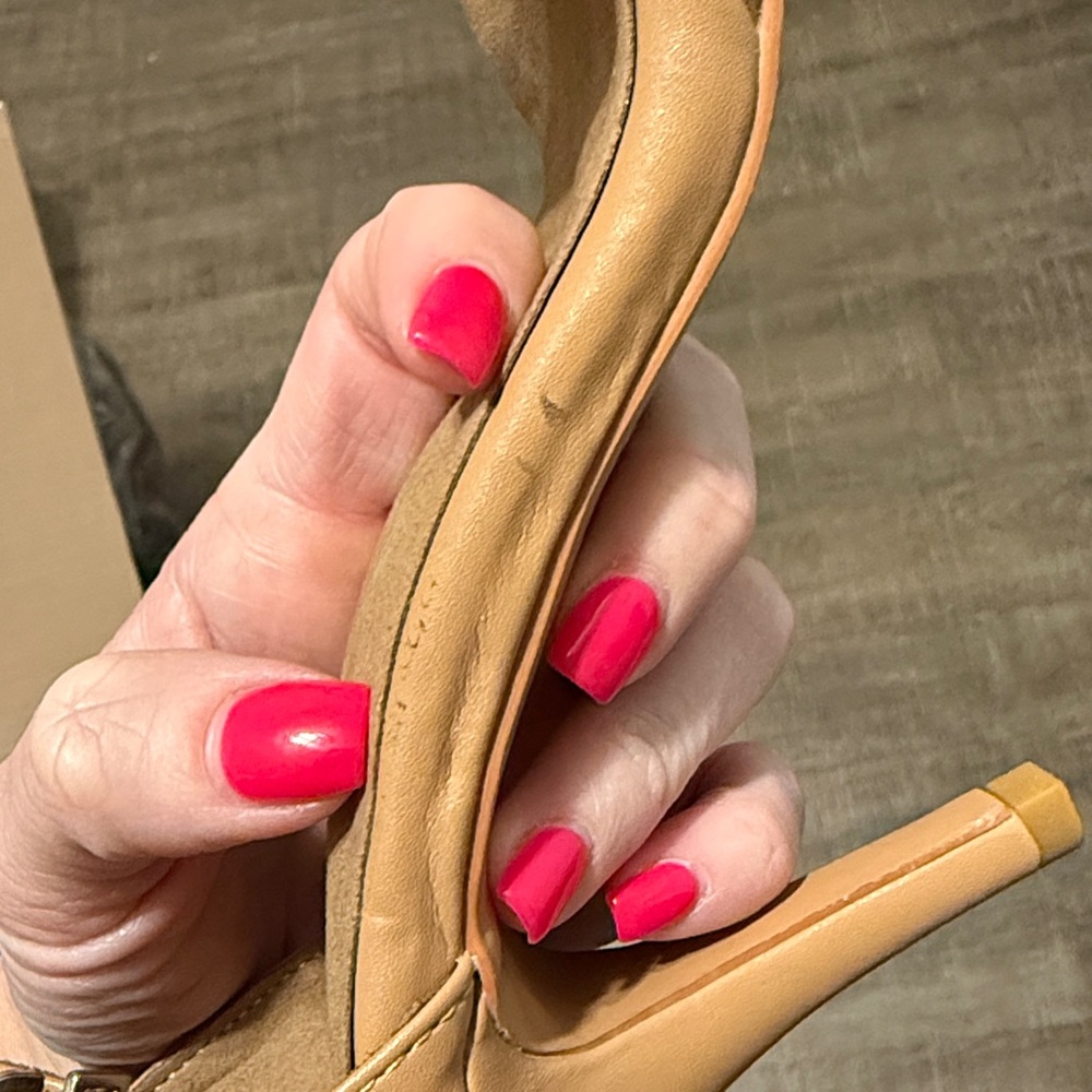 NWT BURJU Zoe True Nude shade 3 Classic Strappy Heeled Sandals | size 7 - Picture 10 of 11